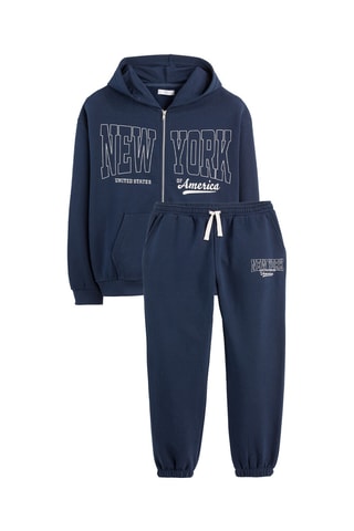 Ensemble sweat + pantalon - Bleu marine