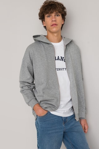 Sweat à capuche - Gris chiné