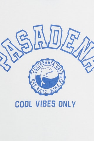 T-shirt - Blanc et bleu