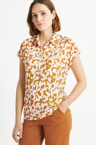 T-shirt - Orange et blanc