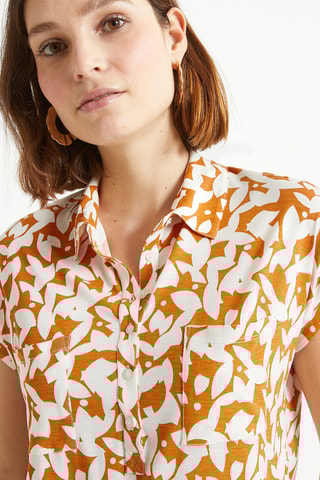 T-shirt - Orange et blanc