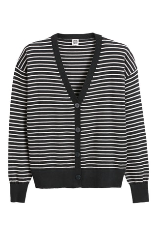 Gilet - Noir et ivoire rayé