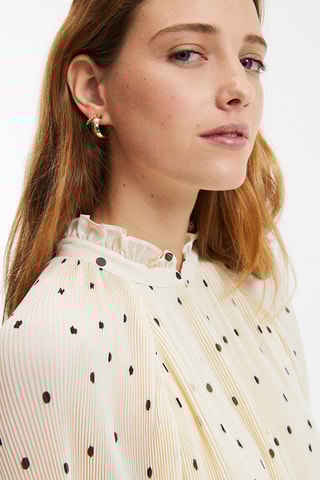Robe - Ecru et noir