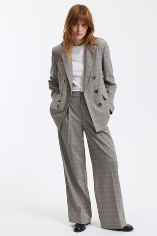 Veste - Marron et beige à carreaux