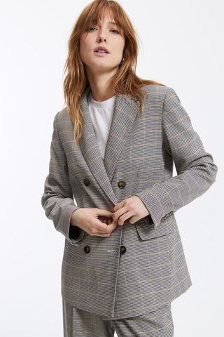 Veste - Marron et beige à carreaux