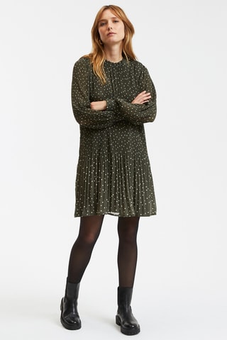 Robe - Kaki et blanc