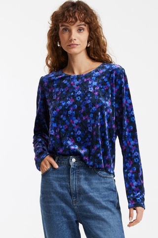 Blouse - Bleu et rose