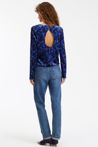 Blouse - Bleu et rose