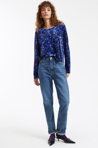 Blouse - Bleu et rose