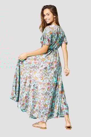 Robe - Turquoise et rose