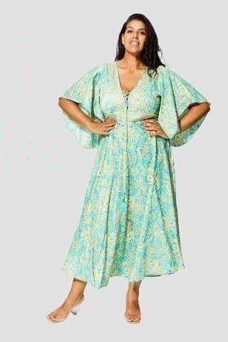 Robe longue - 
Vert