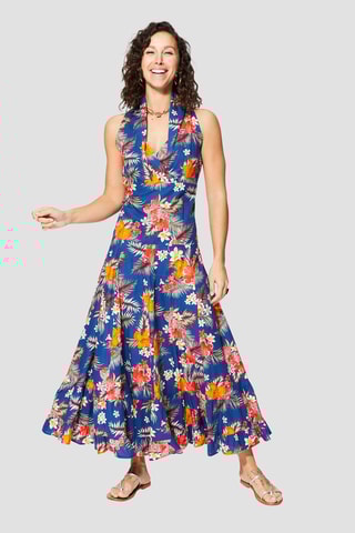 Robe longue - 
Bleu marine