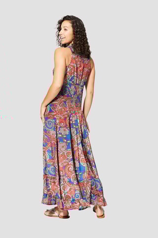 Robe - Bleu et rouge
