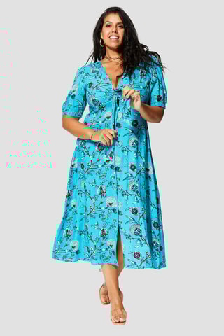 Robe longue - 
Bleu