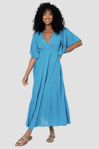 Robe longue - Bleu