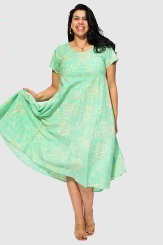 Robe midi - Vert