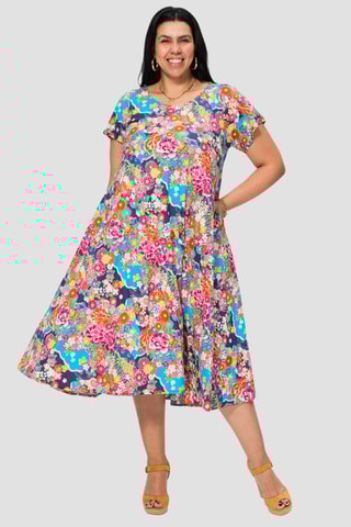 Robe midi - Violet