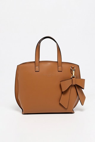 Sac à main en cuir Mini Lila - Camel