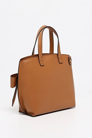 Sac à main en cuir Mini Lila - Camel