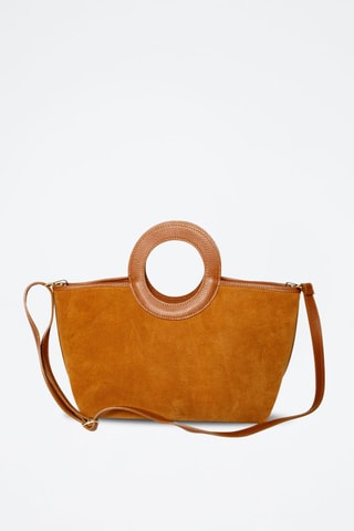 Sac à main en cuir Saumur Suede - Camel