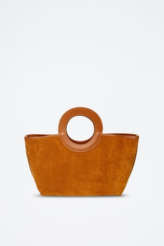 Sac à main en cuir Saumur Suede - Camel