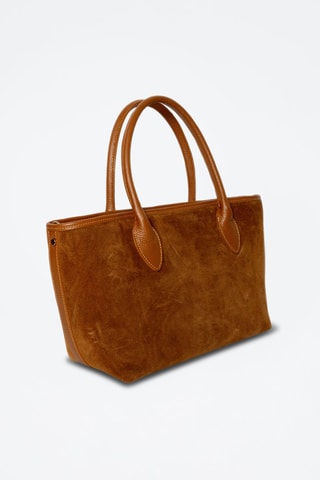 Sac à main en cuir Loche Suede - Camel