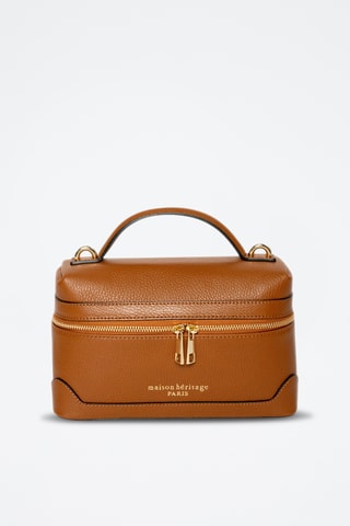 Sac à main en cuir Grand Simos - Camel