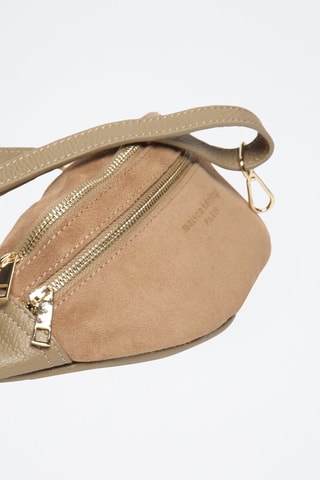 Sac banane en cuir Mouki - Taupe