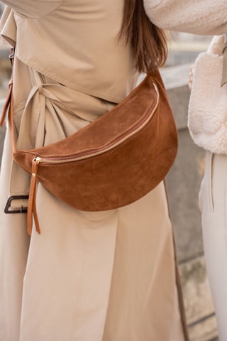 Sac banane en cuir Rachel - Camel
