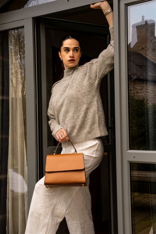 Sac à main en cuir Leto - Camel