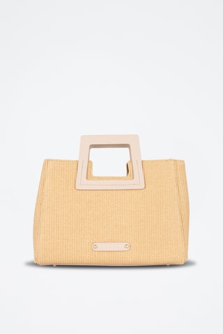 Sac à main en cuir Jini paille  - Beige