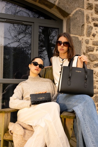 Sac à main en cuir Hera - Noir