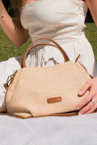 Sac à main en cuir Tahiti  - Marron