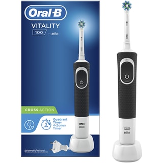 Brosse à dents électrique - Vitality 100 H-BOX Cross Action - Noir