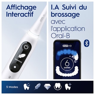 Coffret Oxyjet & brosse a dents électrique - IO6 Series - Blanc 