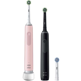 Coffret duo - Brosses à dents électriques - 3900 - Noire & Rose