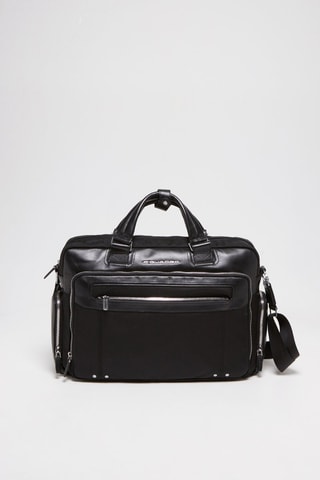 Bandolera de piel - Negro