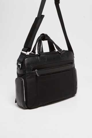 Bandolera de piel - Negro