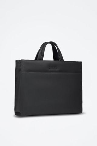 Bolso shopper de piel - Negro