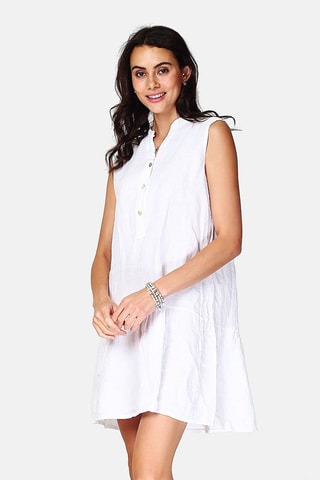 Robe en lin 
Blanc