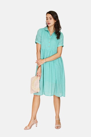 Robe longue en lin 
Vert