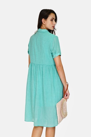 Robe longue en lin 
Vert