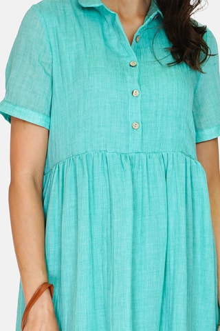 Robe longue en lin 
Vert