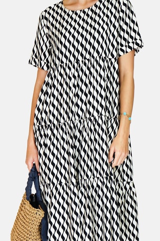 Robe midi en lin 
Noir