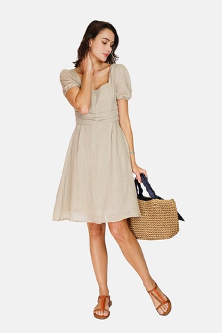 Robe en lin 
Beige