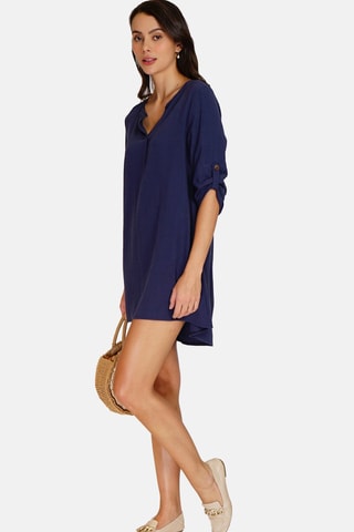 Robe en lin 
Bleu