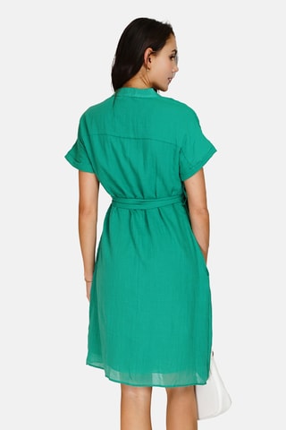 Robe trapèze en lin - Vert