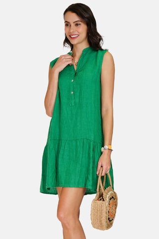 Robe en lin sans manches - Vert