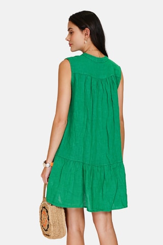 Robe en lin sans manches - Vert