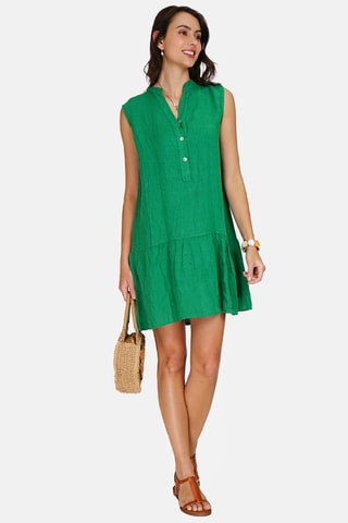 Robe en lin sans manches - Vert